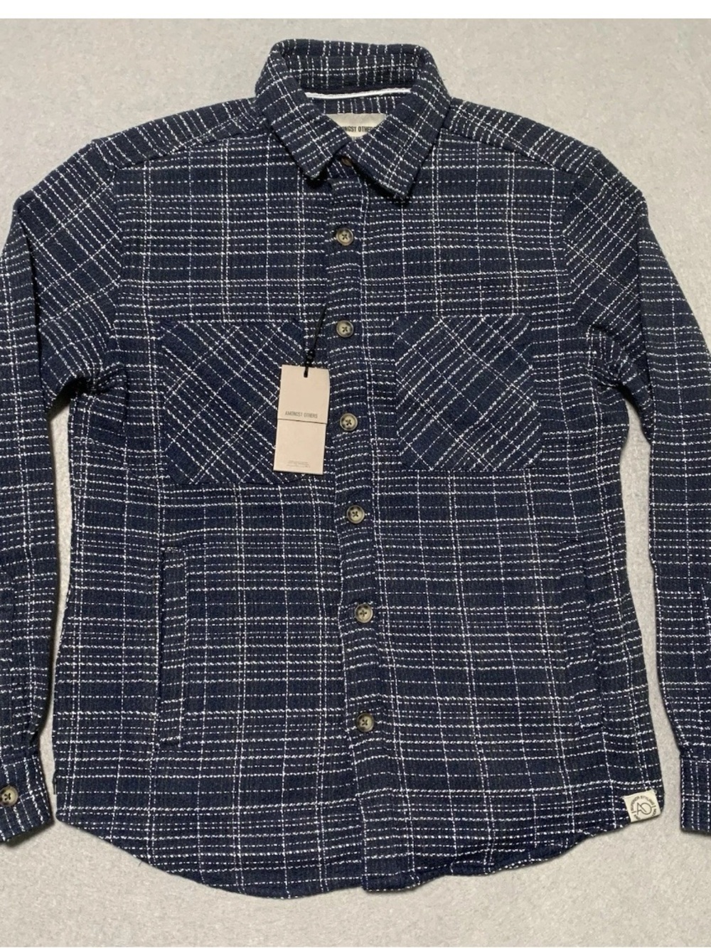 Amongst Others 🔥Men's Plaid Navy Button-Down Shirt Jacket 🔥
